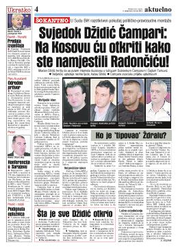 Svjedok Džidić Čampari: Na Kosovu ću otkriti kako ste montirali Radončiću