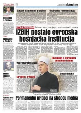 IZBiH postaje evropska bošnjačka institucija 